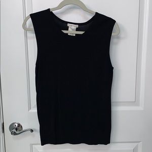 Rebecca Malone Black Rayon Sleeveless Med Blouse